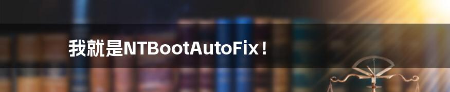 我就是NTBootAutoFix！