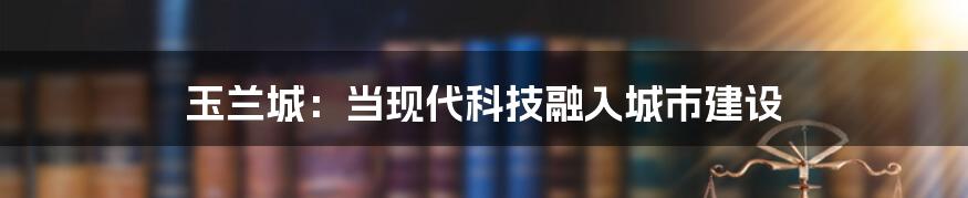 玉兰城：当现代科技融入城市建设