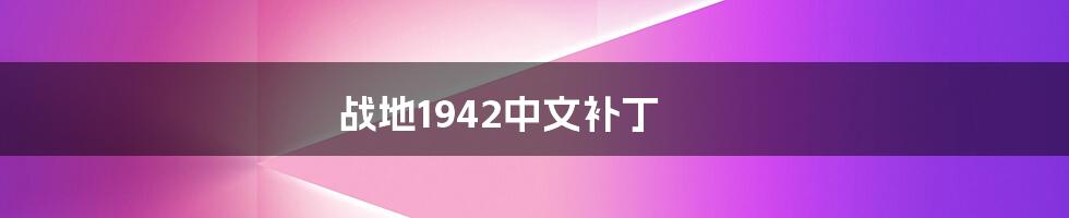 战地1942中文补丁