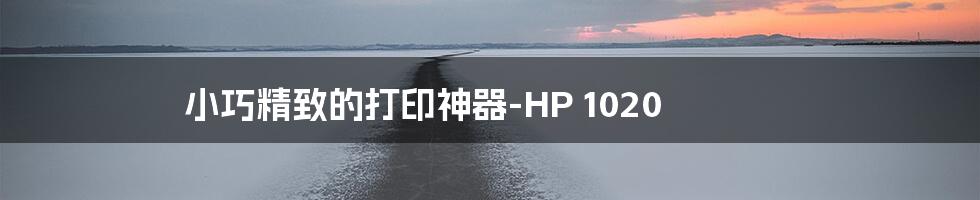 小巧精致的打印神器-HP 1020