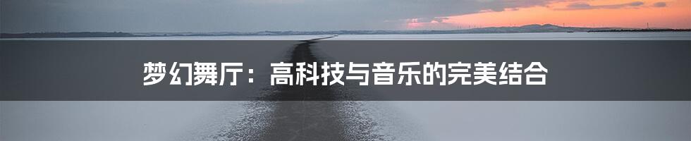 梦幻舞厅：高科技与音乐的完美结合