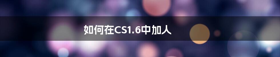 如何在CS1.6中加人