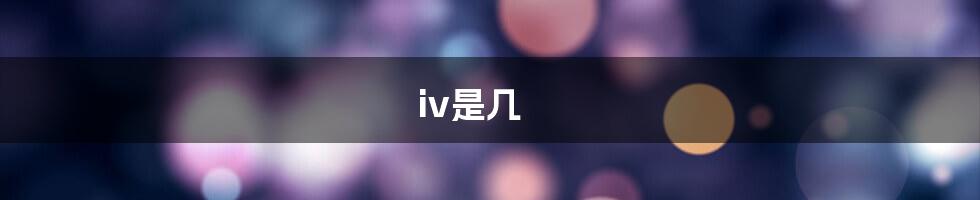 iv是几