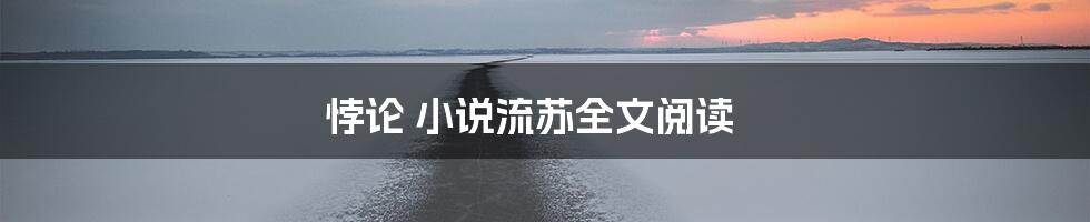 悖论 小说流苏全文阅读