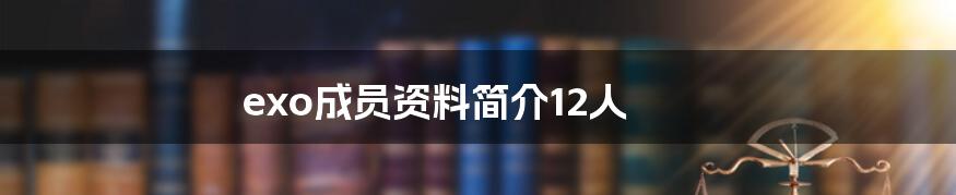 exo成员资料简介12人