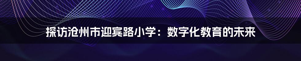 探访沧州市迎宾路小学：数字化教育的未来