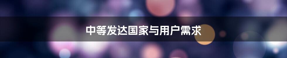 中等发达国家与用户需求