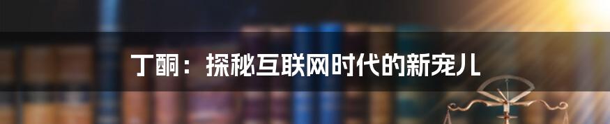 丁酮：探秘互联网时代的新宠儿