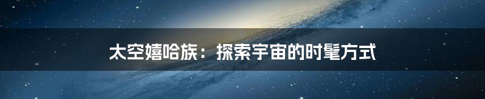 太空嬉哈族：探索宇宙的时髦方式