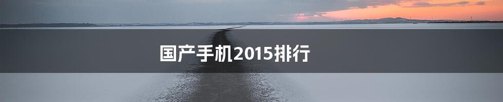 国产手机2015排行