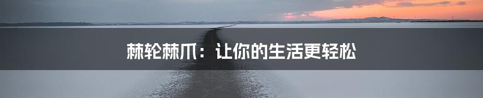 棘轮棘爪：让你的生活更轻松