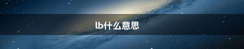 lb什么意思