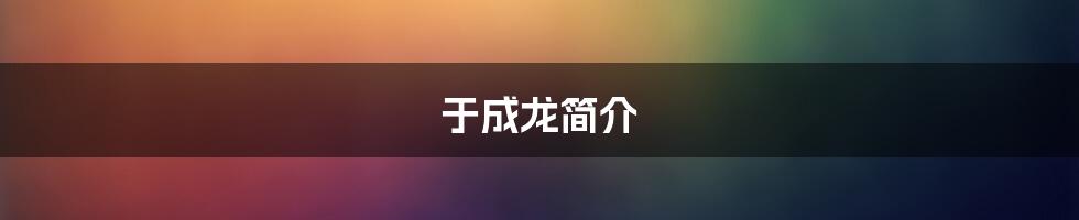 于成龙简介