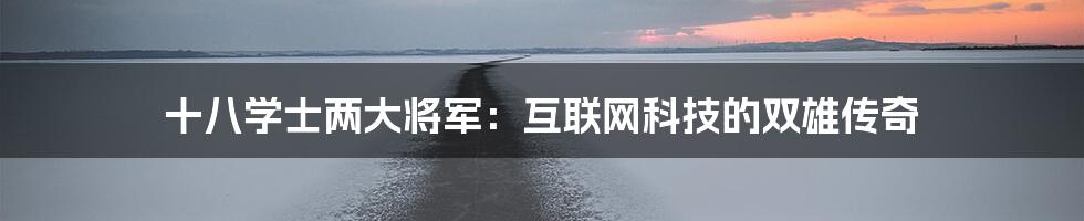 十八学士两大将军：互联网科技的双雄传奇