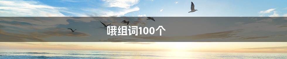 哦组词100个