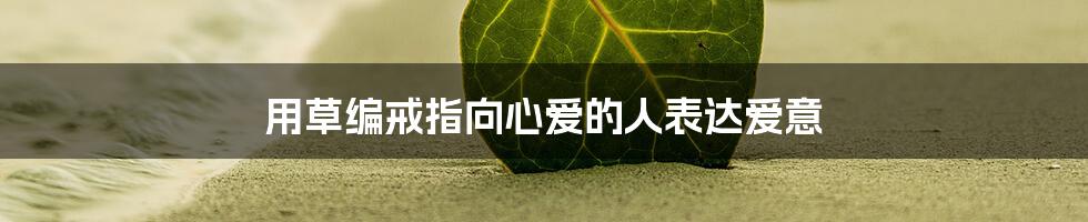 用草编戒指向心爱的人表达爱意