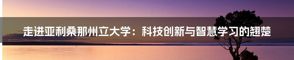 走进亚利桑那州立大学：科技创新与智慧学习的翘楚