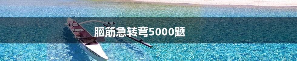 脑筋急转弯5000题