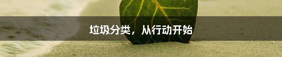 垃圾分类，从行动开始