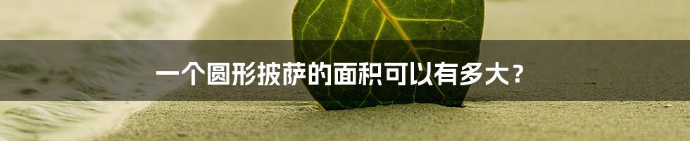 一个圆形披萨的面积可以有多大？