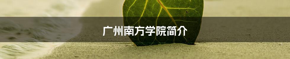 广州南方学院简介