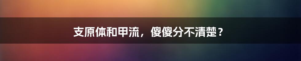 支原体和甲流，傻傻分不清楚？