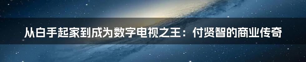 从白手起家到成为数字电视之王：付贤智的商业传奇