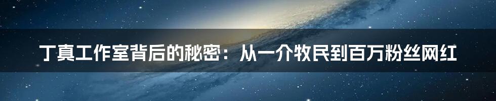 丁真工作室背后的秘密：从一介牧民到百万粉丝网红