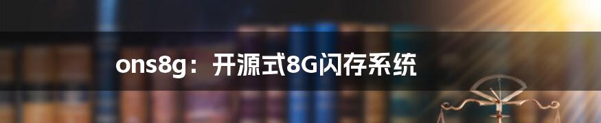 ons8g：开源式8G闪存系统