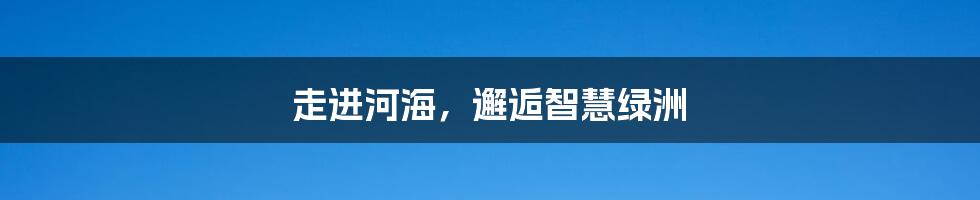 走进河海，邂逅智慧绿洲