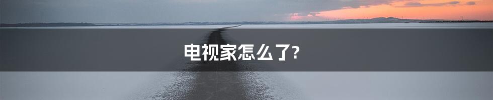 电视家怎么了?