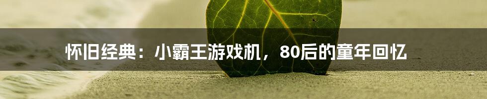 怀旧经典：小霸王游戏机，80后的童年回忆