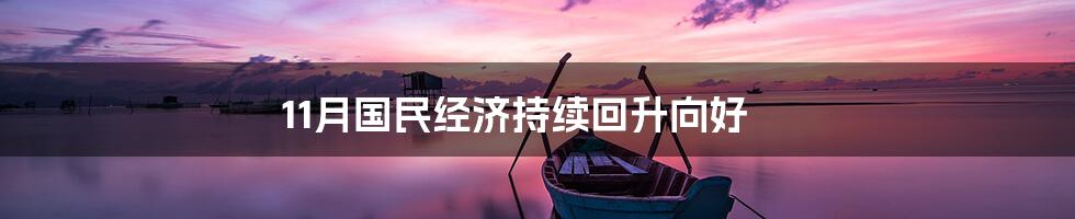 11月国民经济持续回升向好