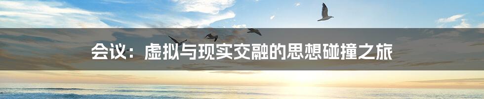 会议：虚拟与现实交融的思想碰撞之旅