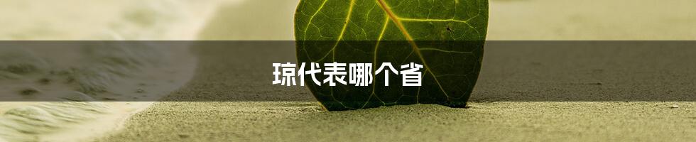 琼代表哪个省