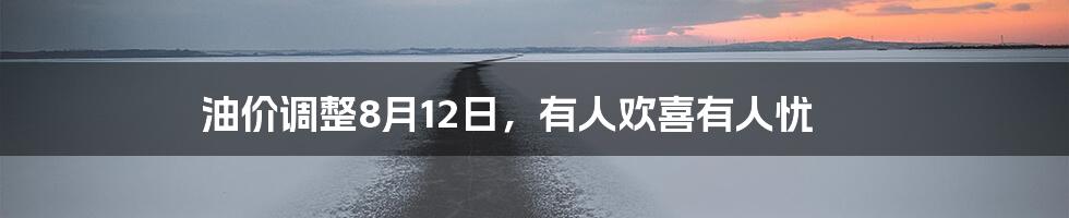 油价调整8月12日，有人欢喜有人忧