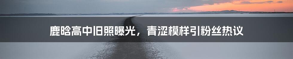 鹿晗高中旧照曝光，青涩模样引粉丝热议