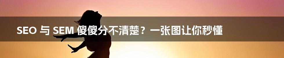 SEO 与 SEM 傻傻分不清楚？一张图让你秒懂