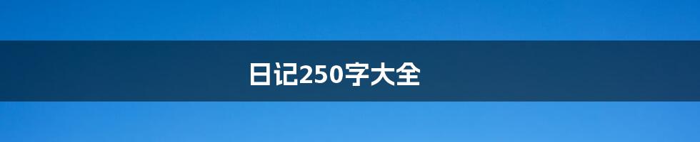 日记250字大全