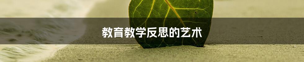 教育教学反思的艺术