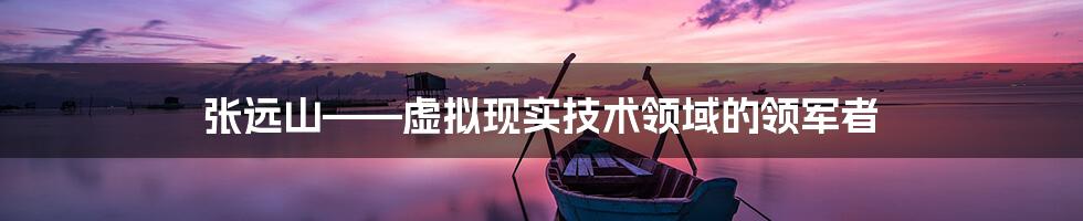 张远山——虚拟现实技术领域的领军者