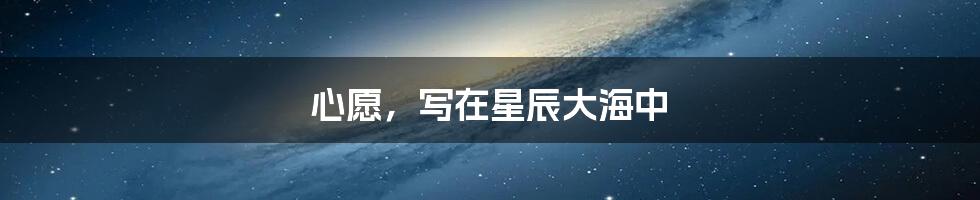 心愿，写在星辰大海中