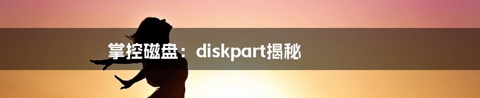 掌控磁盘：diskpart揭秘