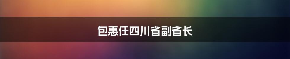 包惠任四川省副省长