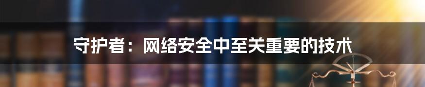 守护者：网络安全中至关重要的技术