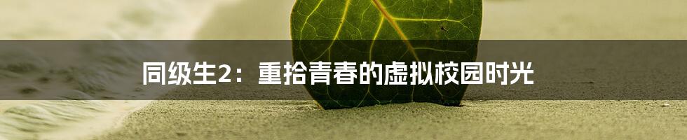 同级生2：重拾青春的虚拟校园时光