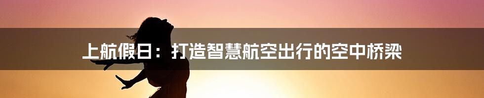 上航假日：打造智慧航空出行的空中桥梁