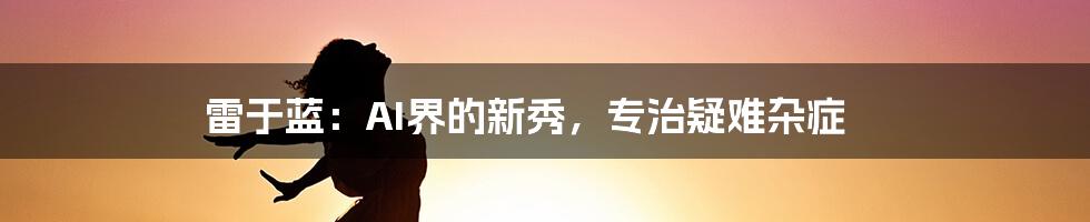 雷于蓝：AI界的新秀，专治疑难杂症