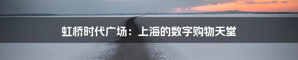 虹桥时代广场：上海的数字购物天堂