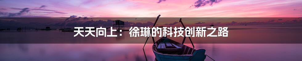 天天向上：徐琳的科技创新之路